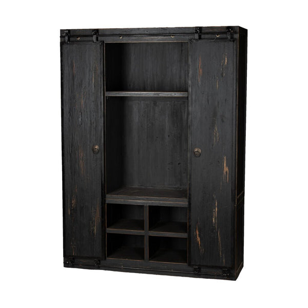 Teak Schrank Donny 170 Schwarz - Das Holländische Möbelhaus