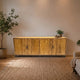 Teak Sideboard Intan Petok natur 220 cm - Das Holländische Möbelhaus