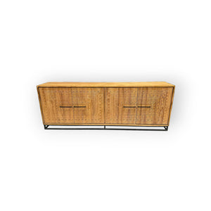 Teak Sideboard Intan Petok natur quadratische Schnitzerei 220 cm