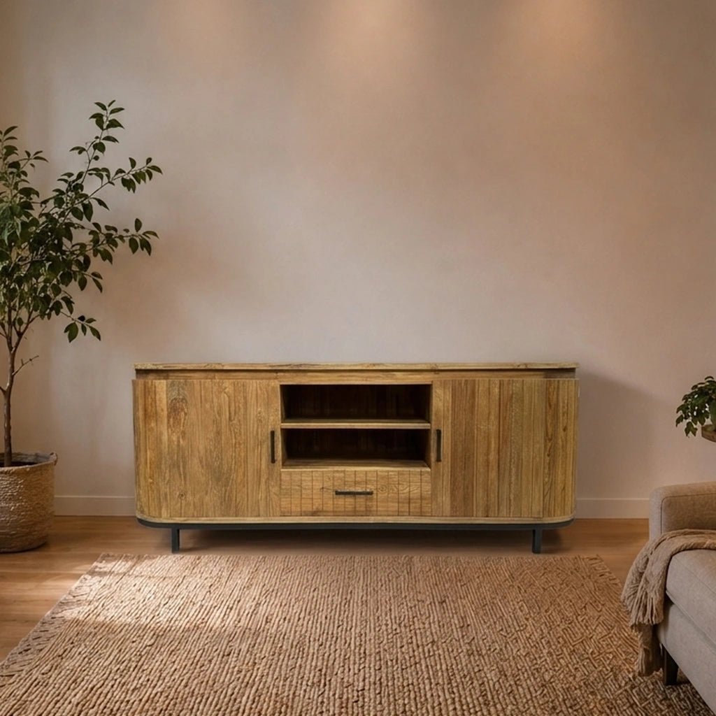 Teak Sideboard Kira 220 cm - Das Holländische Möbelhaus