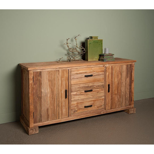 Teak Sideboard Lorenzo 2 Türen 3 Schübe - Das Holländische Möbelhaus