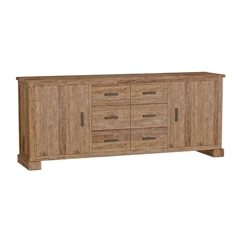 Teak Sideboard Lorenzo 2 Türen 6 Schübe - Das Holländische Möbelhaus