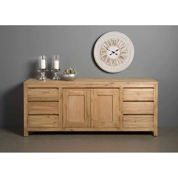 Teak Sideboard Losari 6 Schübe 2 Türen - Das Holländische Möbelhaus