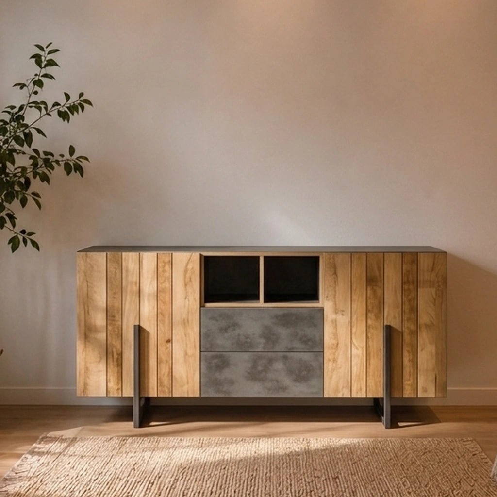 Teak Sideboard Ora 2 Türen 2 Schübe 167 - Das Holländische Möbelhaus