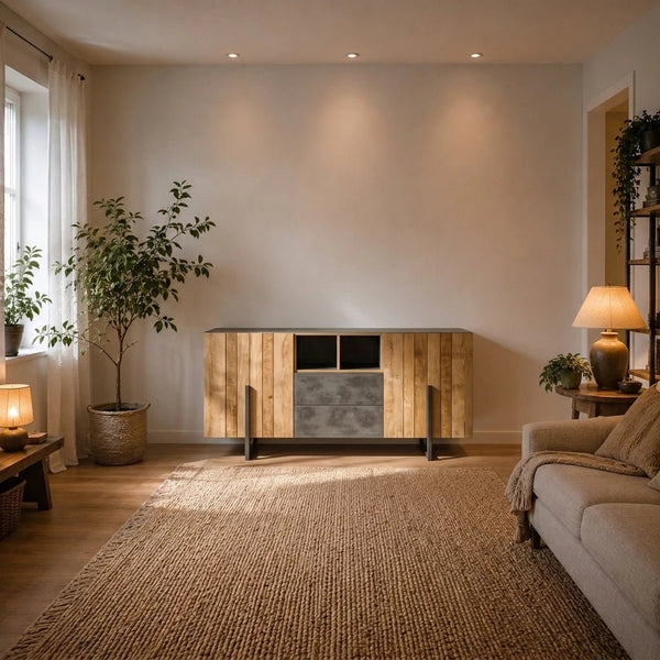 Teak Sideboard Ora 2 Türen 2 Schübe 167 - Das Holländische Möbelhaus