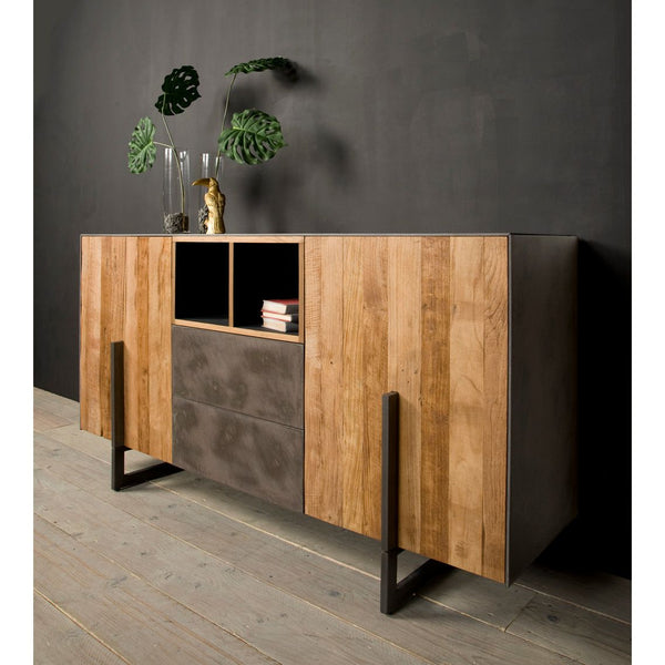 Teak Sideboard Ora 2 Türen 2 Schübe 167 - Das Holländische Möbelhaus