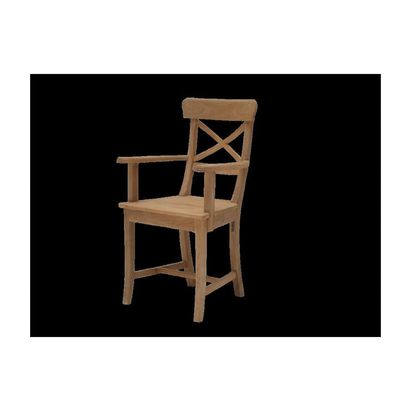 Teak Stuhl Mariotto mit Kreuz und Armlehne - Das Holländische Möbelhaus