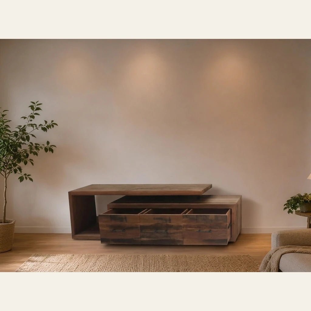Teak TV Kommode Besar 160 cm - Das Holländische Möbelhaus
