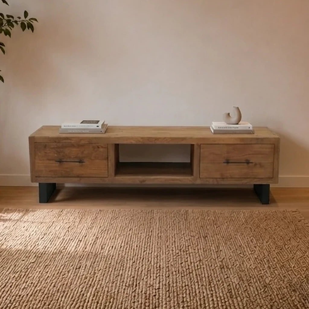 Teak TV Kommode Erosie Besi - Das Holländische Möbelhaus