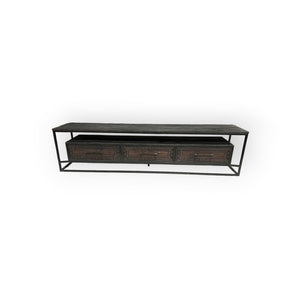 Teak TV Schrank Intan Lative schwarz 200 cm