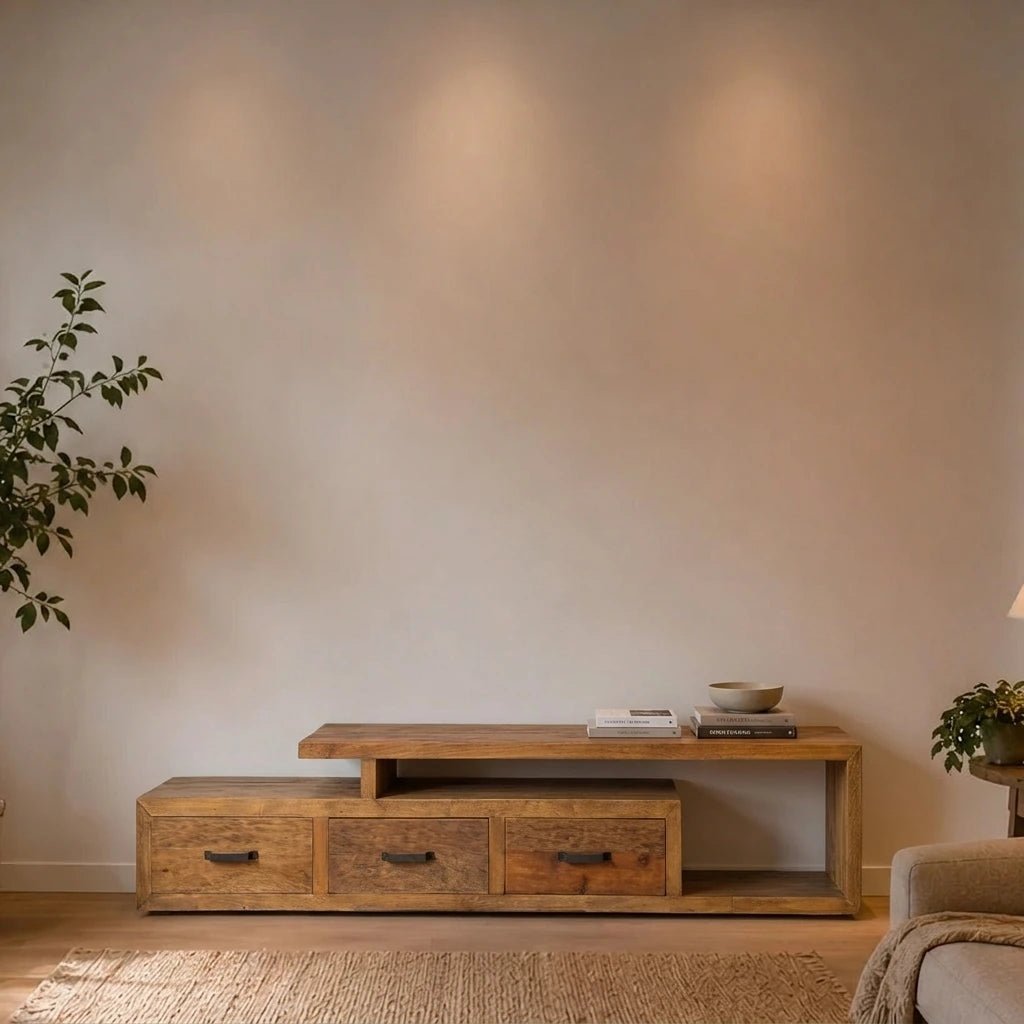Teak TV Sideboard Balok 225 - Das Holländische Möbelhaus