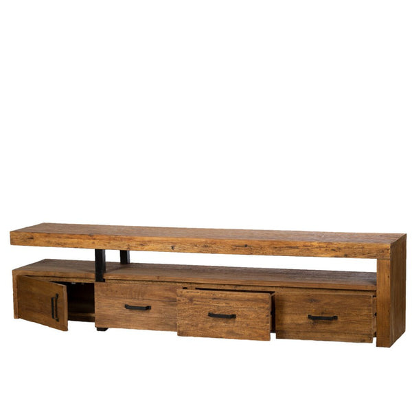 Teak TV Sideboard Balok 240 - Das Holländische Möbelhaus