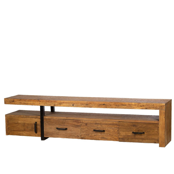 Teak TV Sideboard Balok 240 - Das Holländische Möbelhaus