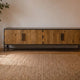 Teak TV Sideboard Felino 4 Türen 200 cm - Das Holländische Möbelhaus