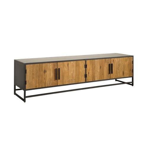 Teak TV Sideboard Felino 4 Türen 200 cm - Das Holländische Möbelhaus