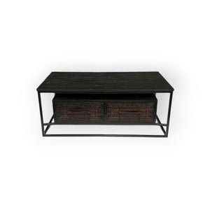 Teak TV Sideboard Intan Lative schwarz 220 cm