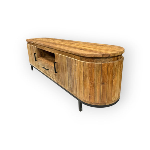 Teak TV Sideboard Kira 220 cm - Das Holländische Möbelhaus