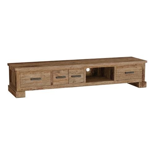 Teak TV Sideboard Lorenzo 4 Schübe 200 cm - Das Holländische Möbelhaus