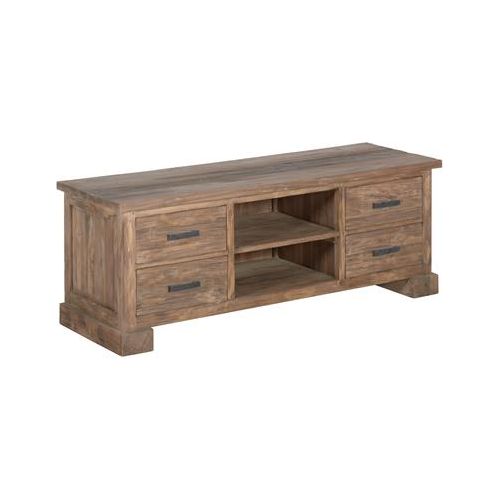 Teak TV Sideboard Lorenzo 4 Schübe - Das Holländische Möbelhaus