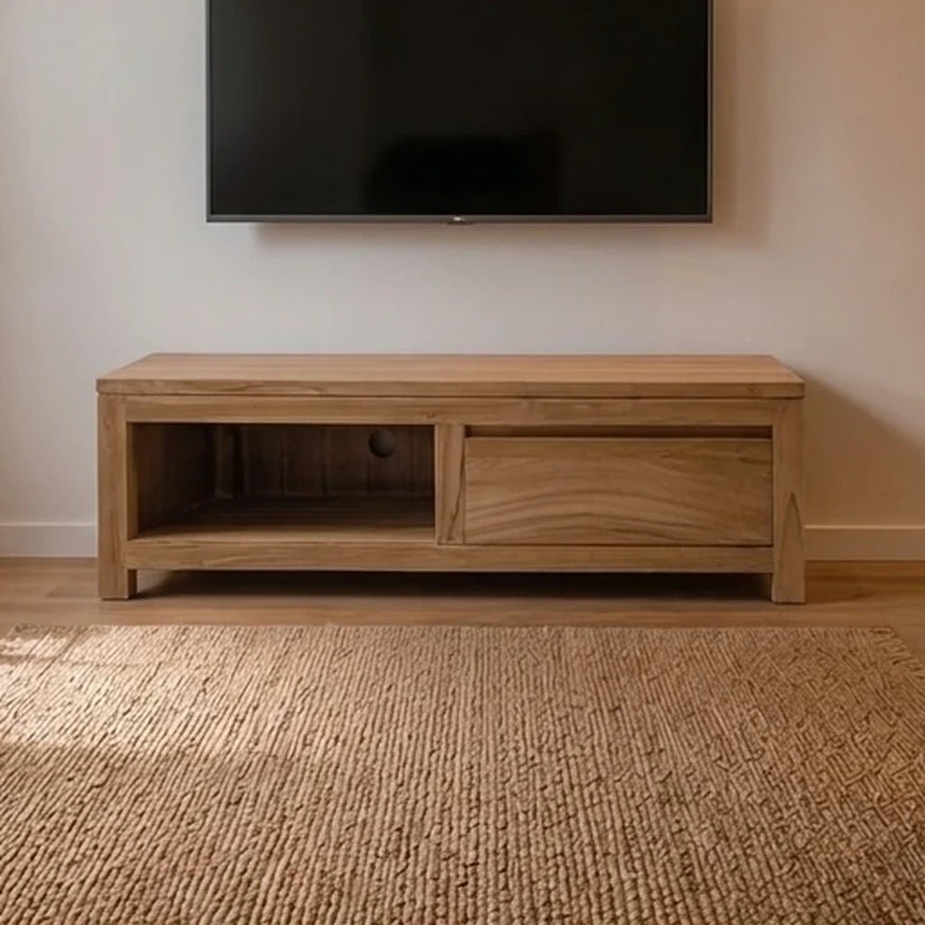 Teak TV Sideboard Losari 120 cm - Das Holländische Möbelhaus