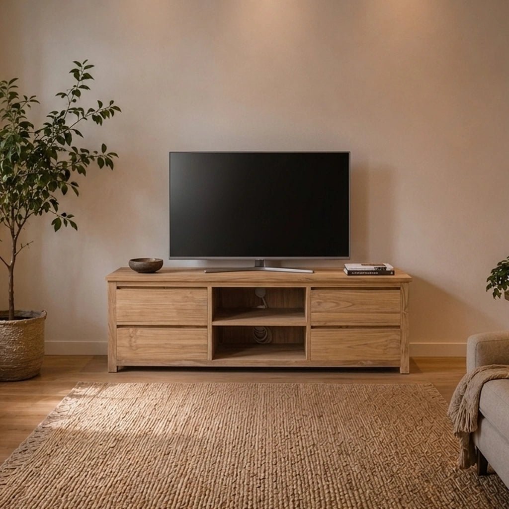 Teak TV Sideboard Losari 160 cm - Das Holländische Möbelhaus