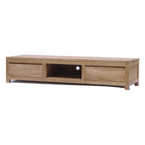 Teak TV Sideboard Losari 2 Schübe - Das Holländische Möbelhaus