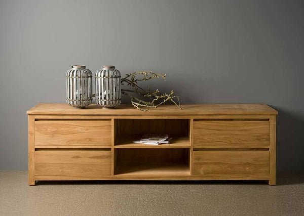 Teak TV Sideboard Losari 200 cm - Das Holländische Möbelhaus