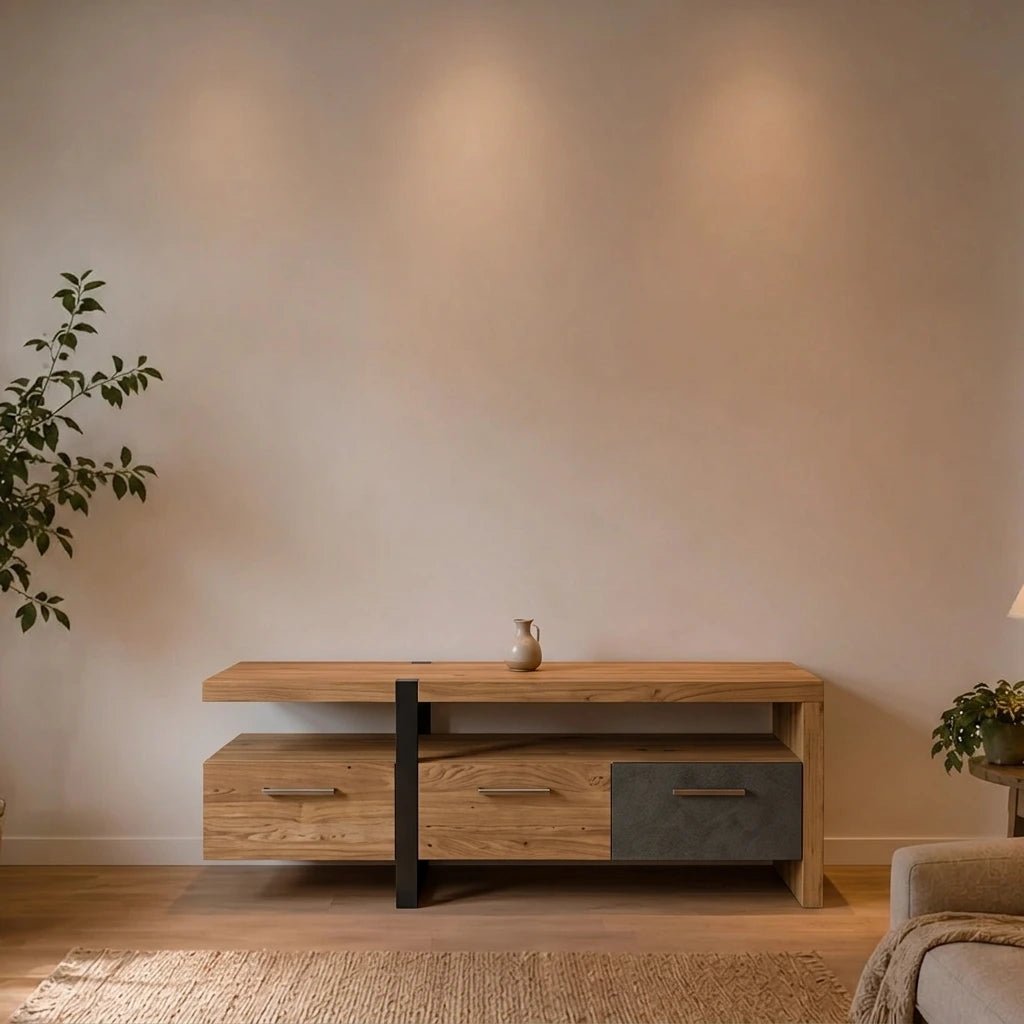 Teak TV Sideboard Lucca 145 cm - Das Holländische Möbelhaus