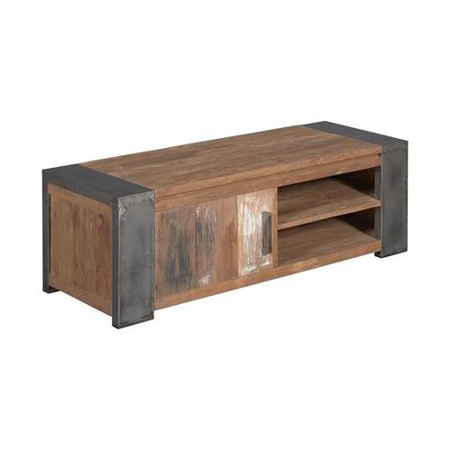 Teak TV Sideboard Novara 1 Tür 140 cm - Das Holländische Möbelhaus