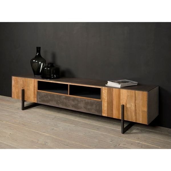 Teak TV Sideboard Ora 2 Türen 1 Schub 222 - Das Holländische Möbelhaus