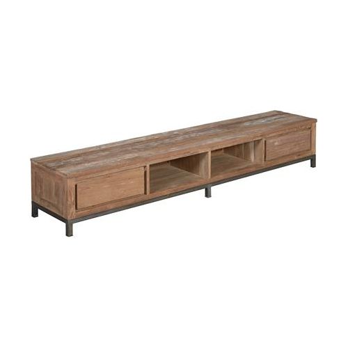 Teak TV Sideboard Venetië 220 cm 2 Schübe - Das Holländische Möbelhaus