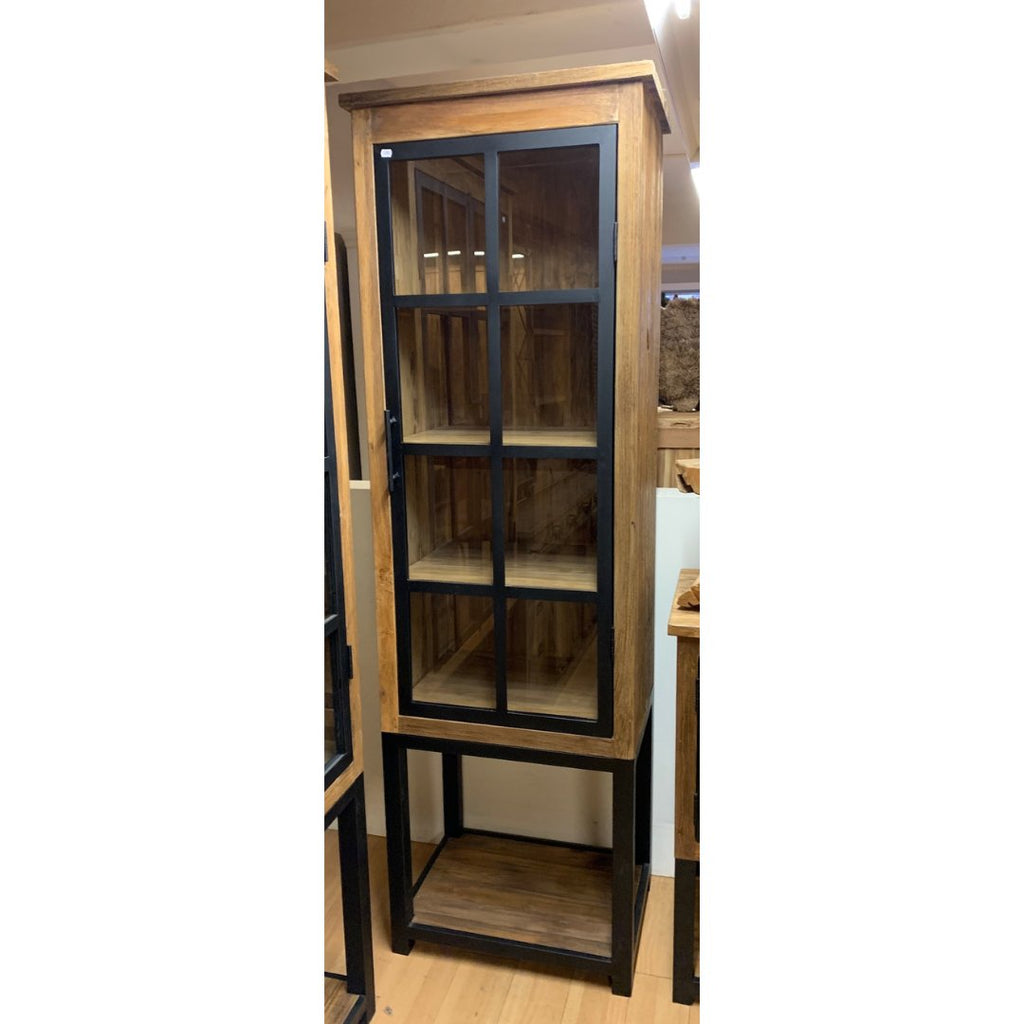 Teak Vitrinenschrank Bernie 70 cm - Das Holländische Möbelhaus