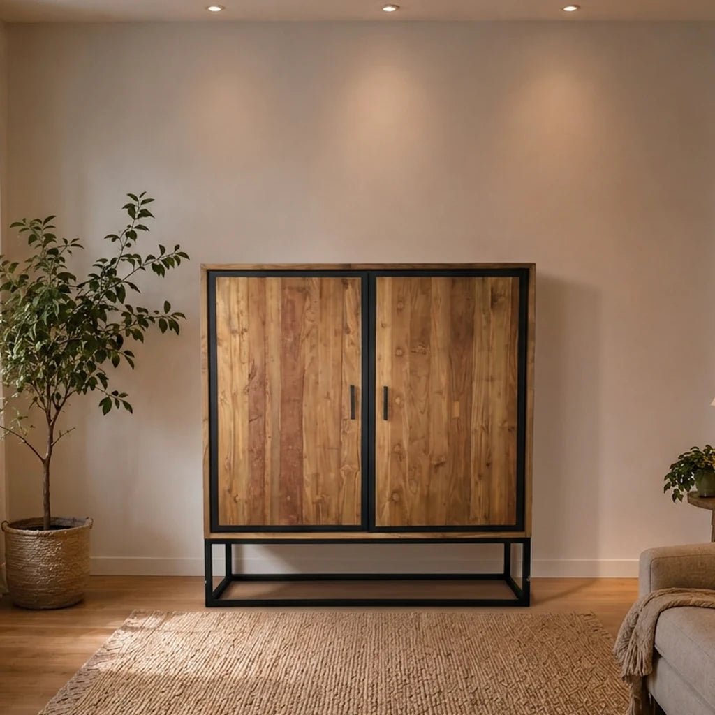 Teak Wäscheschrank Cakri - Das Holländische Möbelhaus