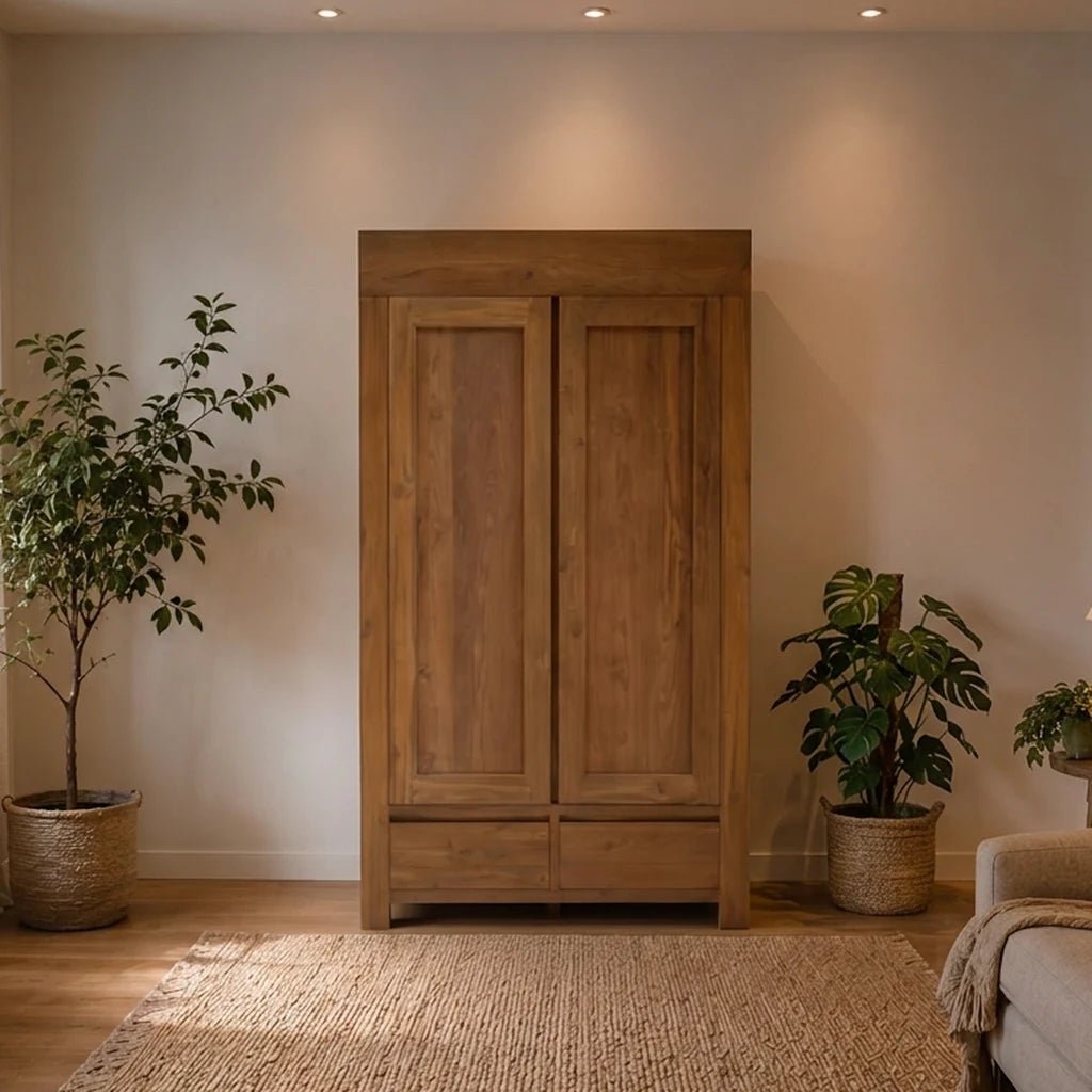 Teak Wäscheschrank Dilan - Das Holländische Möbelhaus