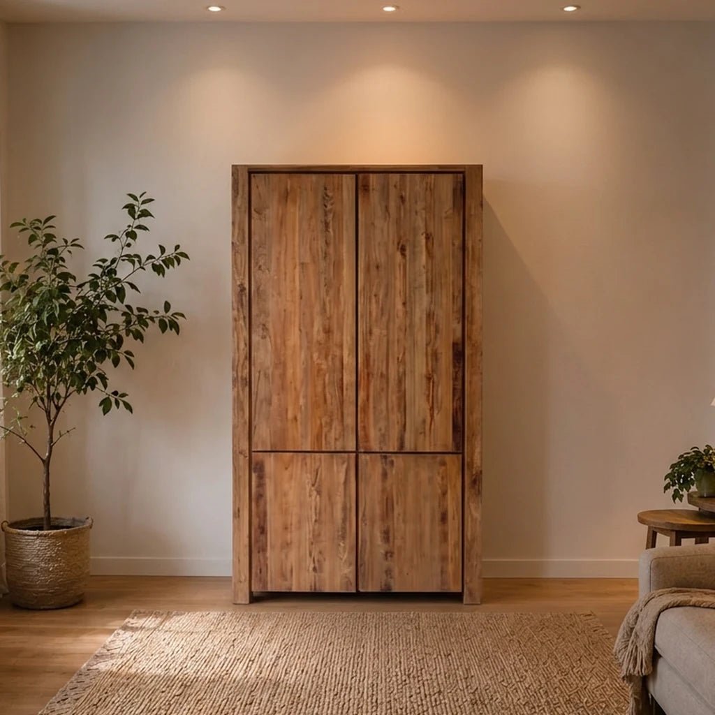 Teak Wäscheschrank Fenna - Das Holländische Möbelhaus