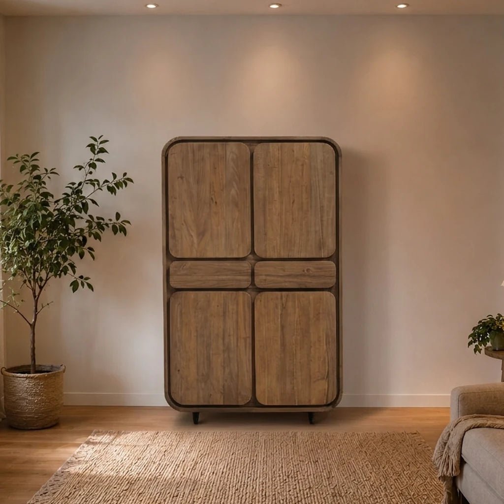 Teak Wäscheschrank Marlow 2 Schübe - Das Holländische Möbelhaus