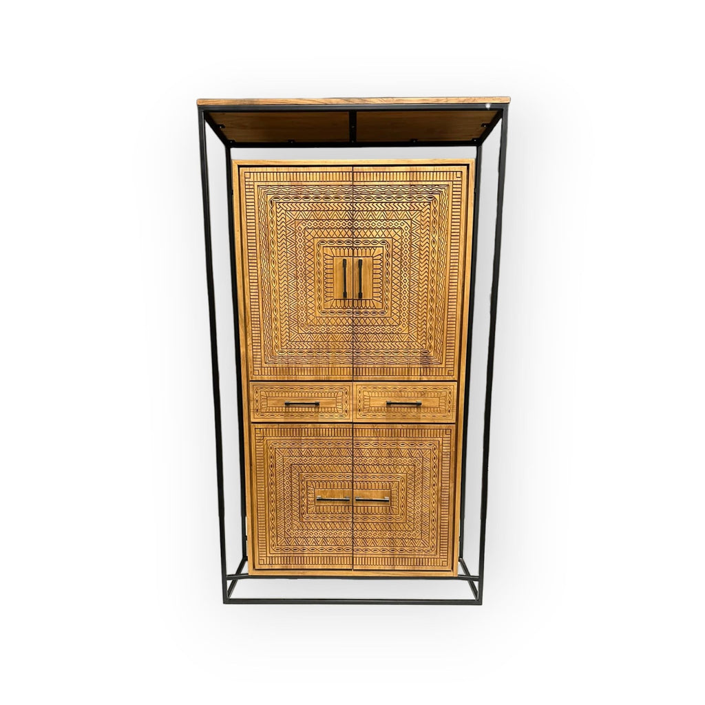 Teak Wandschrank Intan natur 100 cm - Das Holländische Möbelhaus