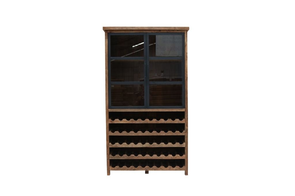 Teak Weinschrank Roda 120 cm - Das Holländische Möbelhaus