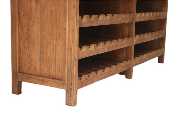 Teak Weinschrank Roda Glastüren 180 cm - Das Holländische Möbelhaus