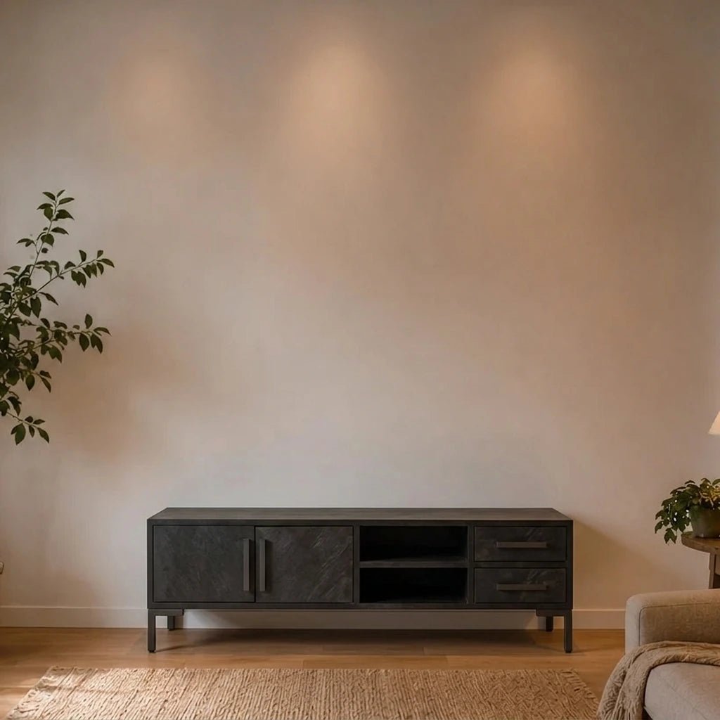 TV Sideboard Ziano 2 Türen 2 Schübe 185 cm - Das Holländische Möbelhaus